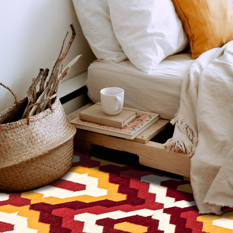 Kilim rouge Ankara 5 pi 1 po x 7 pi 8 po