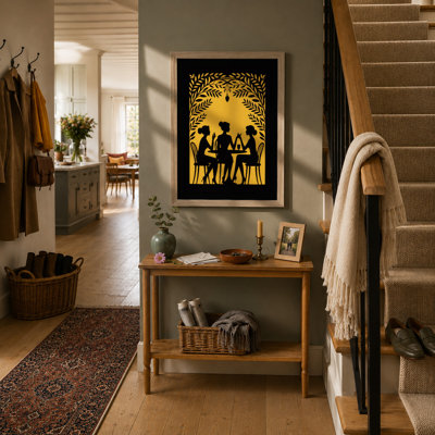 Gathering In Gold Art Deco - Print