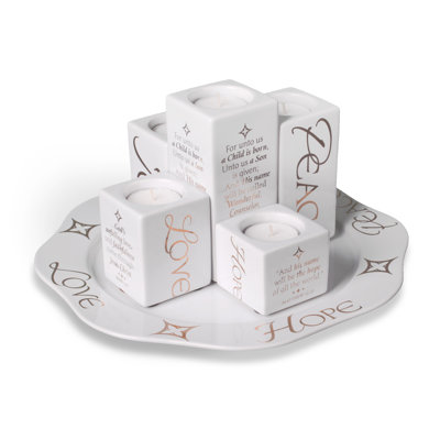 6 Piece Advent Wreath Tray Set