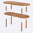 Malibu Solid Wood Oval Coffee Table in Solid Beech Wood for Living Room or Office-595749686