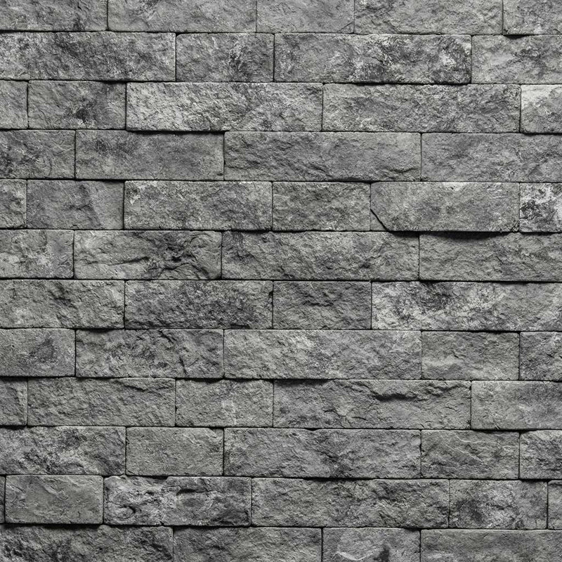 Random Width x Varying Length Faux Stone Wall Panelling, Phantom Shadow