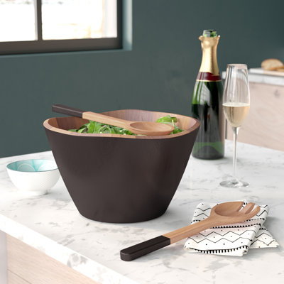 Ensemble de 3 bols à salade en acacia Osya