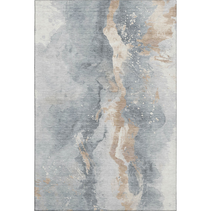 Premium Machine Washable Varroville AMF1712 Abstract Rug, Rectangle 9' x 12'