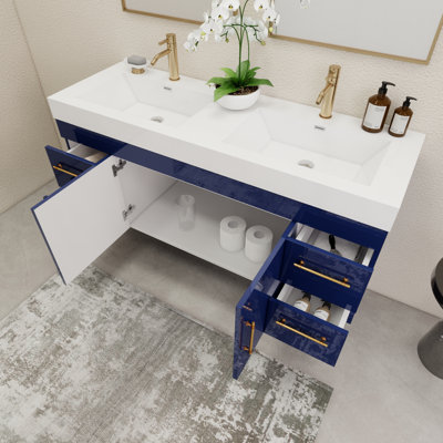 Ensemble de meuble-lavabo double 59 po