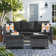 Joette Premium All-Weather Wicker 5 - Person Patio Conversation Sets with Cushions