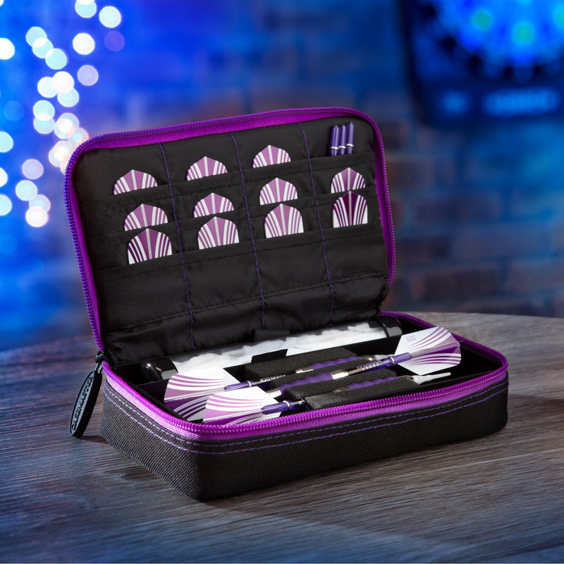 Étui à fléchettes Casemaster Plazma 3 avec fermeture à glissière améthyste, L 2 po x l 11,5 po, Améthyste
