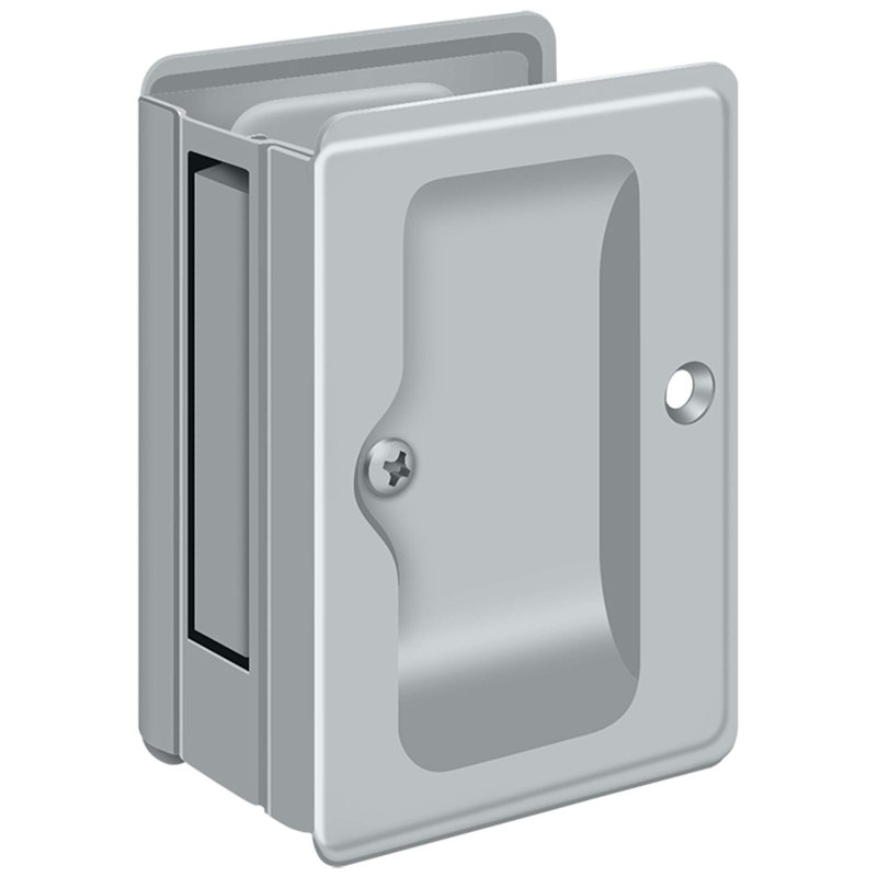 Serrure de poche Deltana SDPA325U26D HD, réglable, passage de 3 1/4 po x 2 1/4 po en chrome brossé, Chrome brossé
