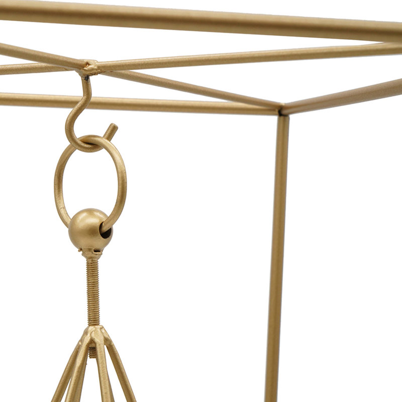 10.2X10.2X21.5" Metal Candle Holder