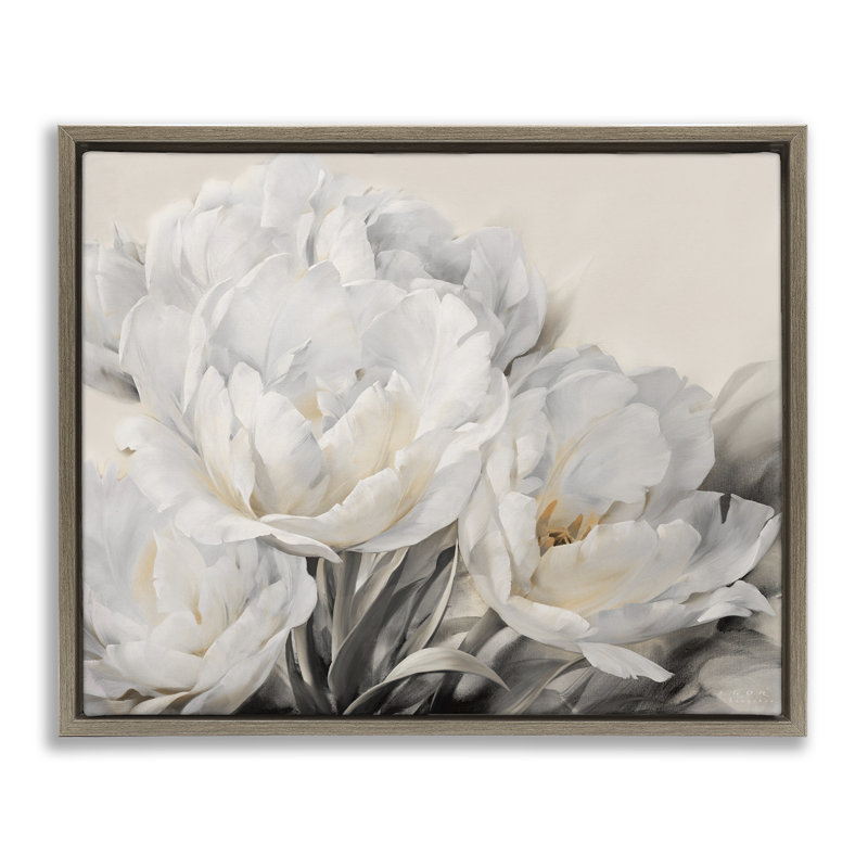 Arrangement de roses, Cadre flottant orme Montalcino, H 17 po x l 21 po