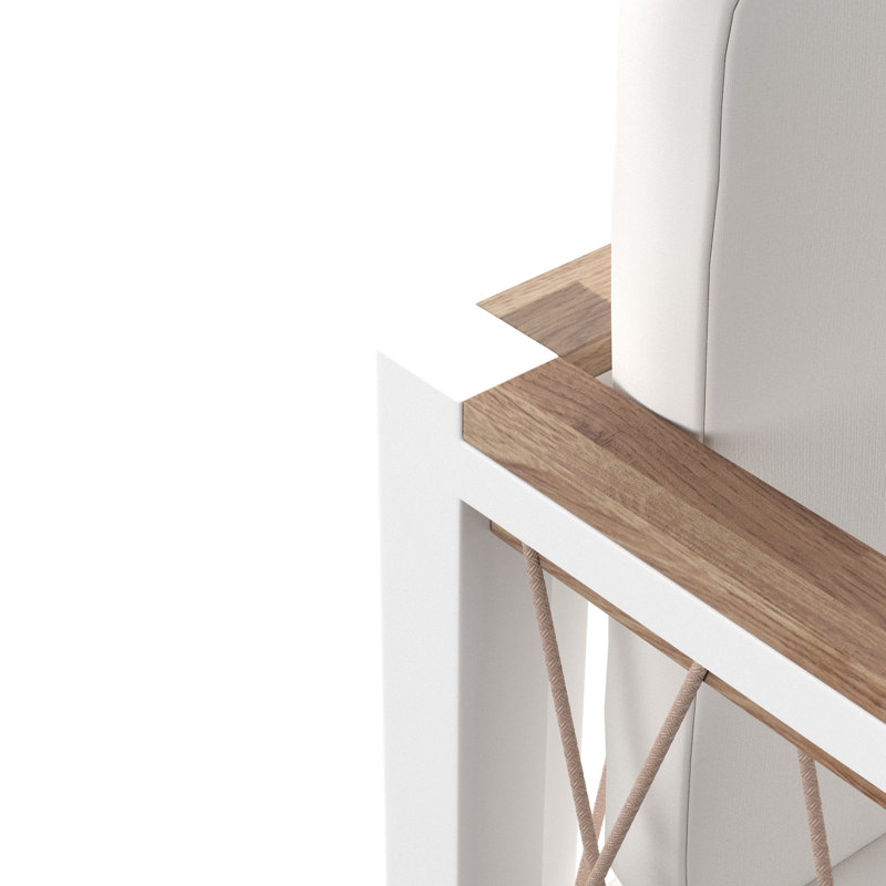 Chaise de patio avec coussins Cannes