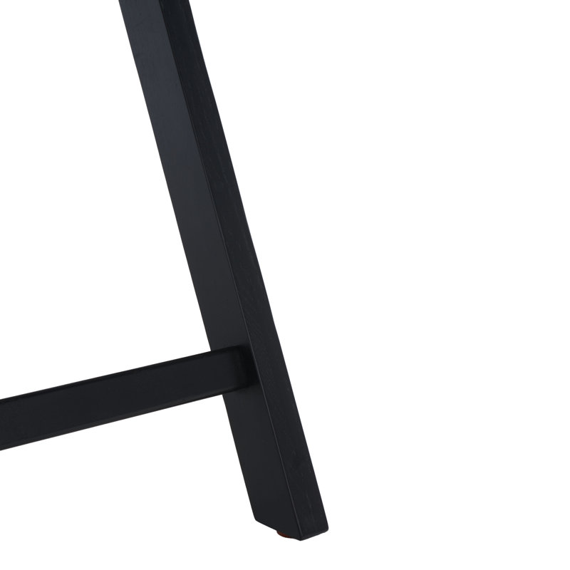 Ensemble de 2 chaises de patio pliables en rotin AllModern Dan, Noir / naturel