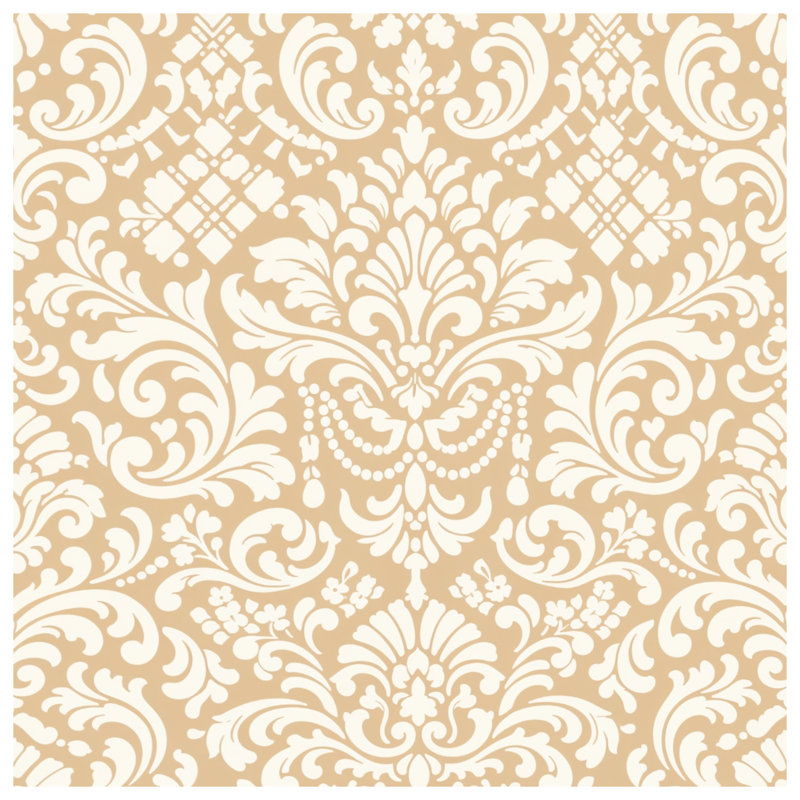 Couvertures damassées beiges blanches, L 60 po x H 80 po
