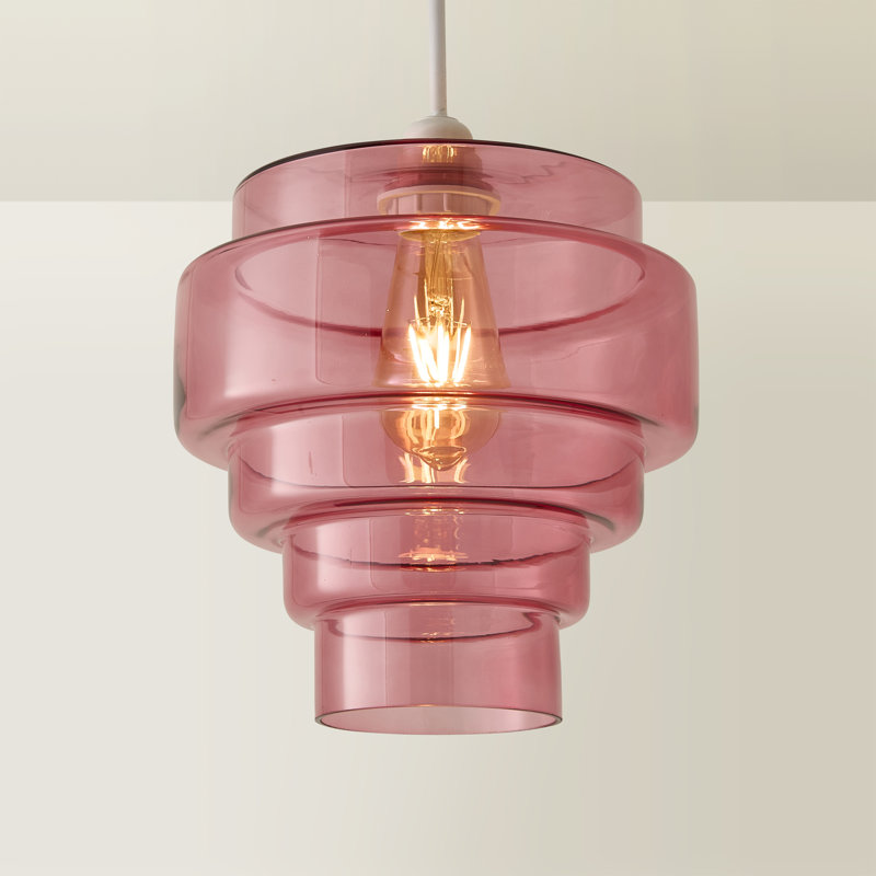 24.5cm H Glass Novelty Pendant Shade ( Slip-On ), Pink