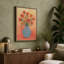Coral Gerbera Arrangement Botanical - Wrapped Canvas-732871765-732871772