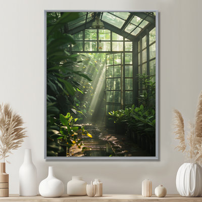 Green Greenhouse Serenity Sanctuary - Art mural de serre