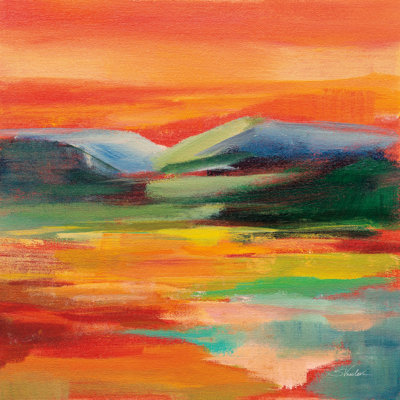 Flower Hill Sunset II by Silvia Vassileva - Print