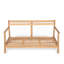 Canapé de patio en bois d'acacia avec coussin résistant à l'eau