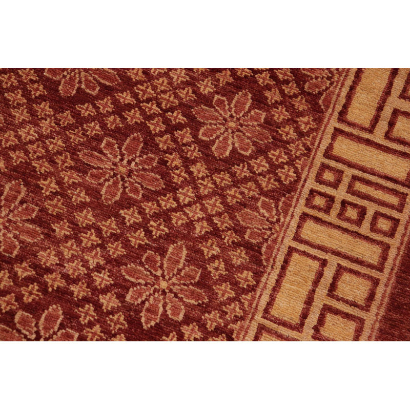 Tapis unique brun / rouge 8 pi 8 po x 11 pi 8 po par Arshs Fine Rugs