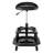 Adjustable Height Rolling Shop Stool With Dual Trays And 300 Lbs Load Capacity, Perfect For Garage And Workshop Use