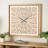 Cole And Grey Wood Floral Decorative Brown Wall Clock With White Cutout Board