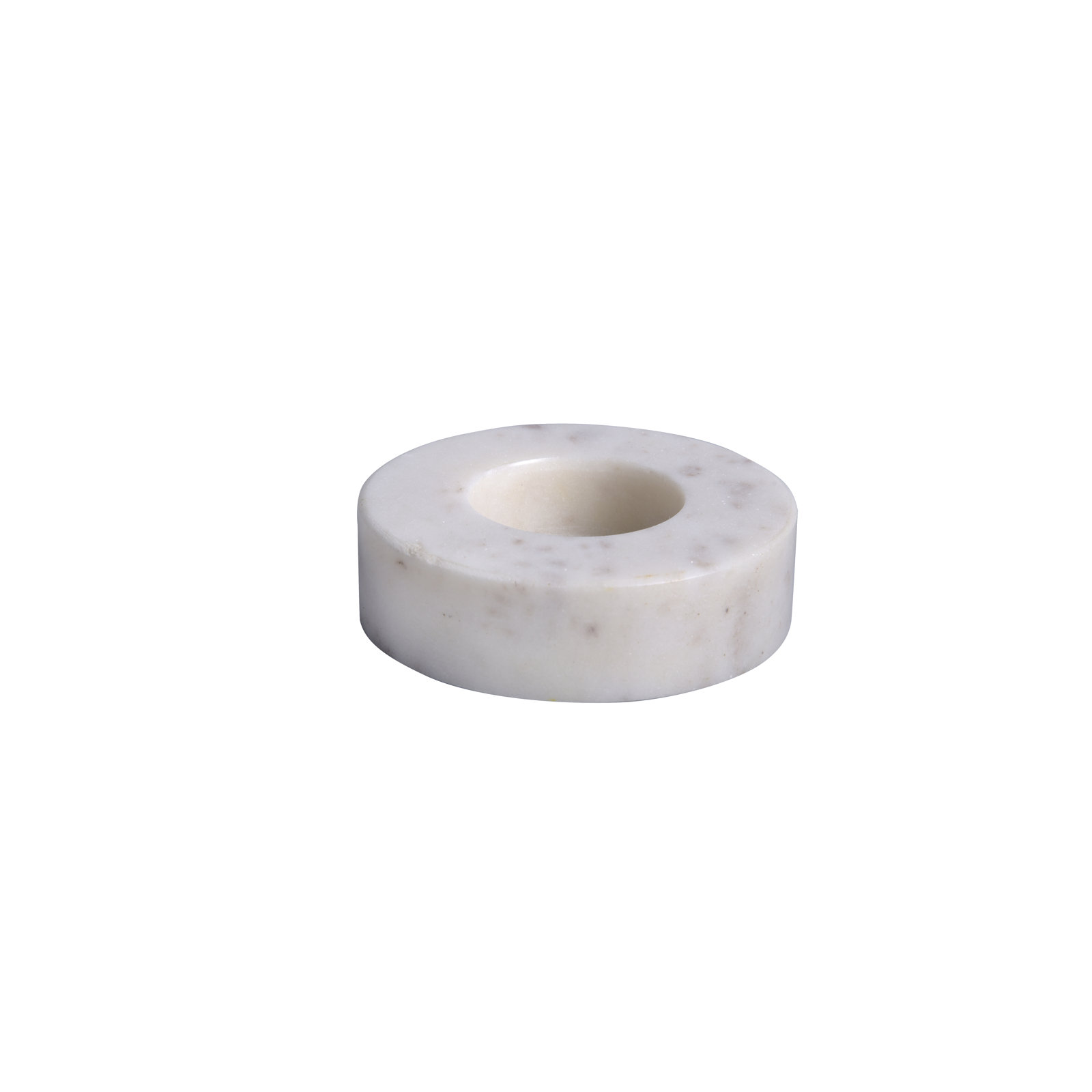 Matheson Flat 1'' Marble Tabletop Votive Holder, White