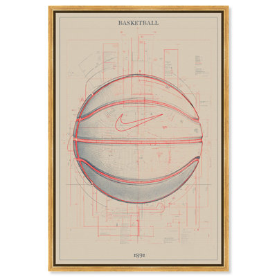 "Introduce Blueprint", impression sur toile par Notoriart, cadre doré, 20 x 30