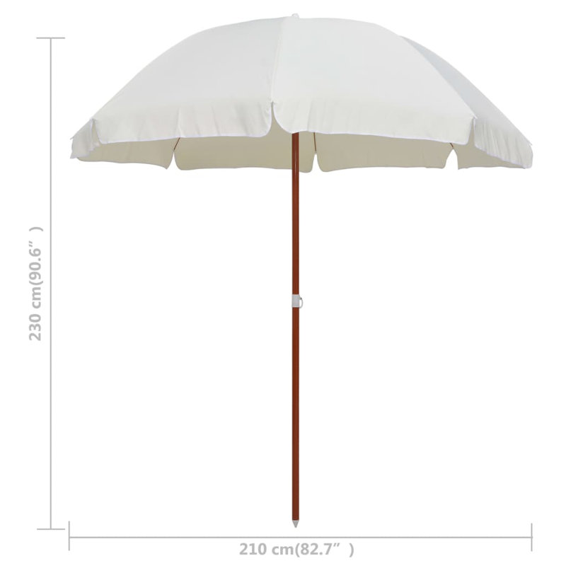 Parasol de plage Kelso, Brun, H 90,6 po x l 82,7 po
