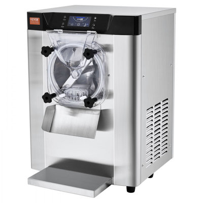 Commercial Ice Cream Machine, 12 L/H Yield, 1713W Single Flavor Countertop Hard Serve Ice Cream Maker,  4.5L Stainless Steel Cylinder, LED Panel Auto Clean Pre-cooling, for Restaurant Snack Bars