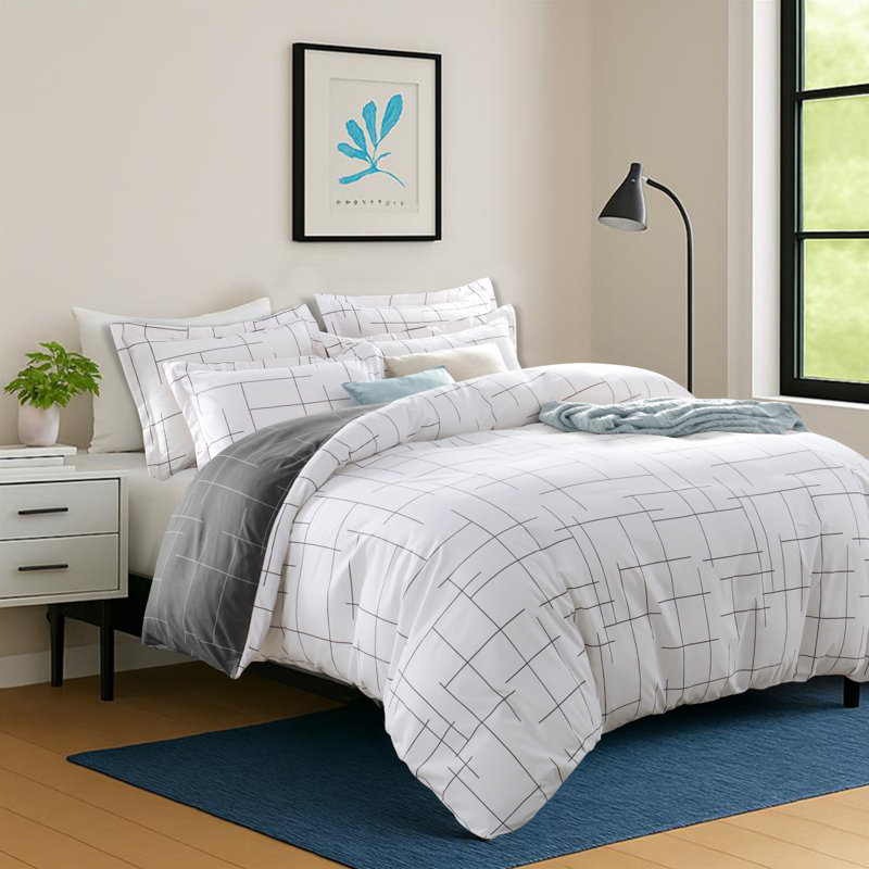 Imperial Homeware London Microfiber Duvet Cover Set with Pillowcases Included, Kingsize Duvet Cover + 2 Standard Pillowcases