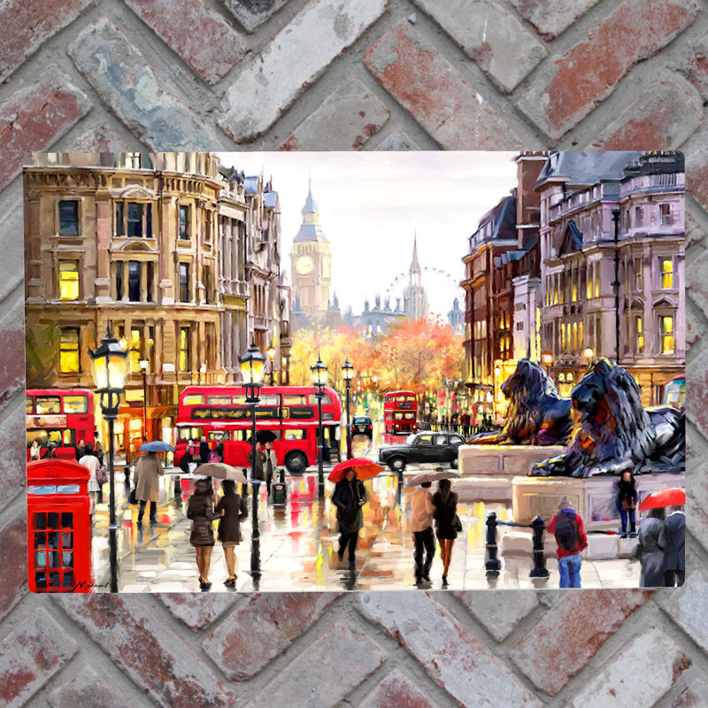 MACNEIL STUDIOS Traditional Cities & Countries Wall Decor on Ceramic