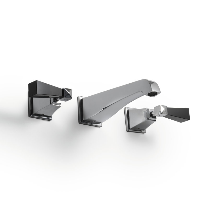 Vip Time Mixer Wall Mounted Faucet, Polished Nickel/Black