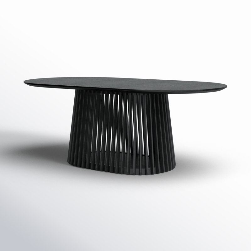 Burgal Oval 79'' Dining Table, Black