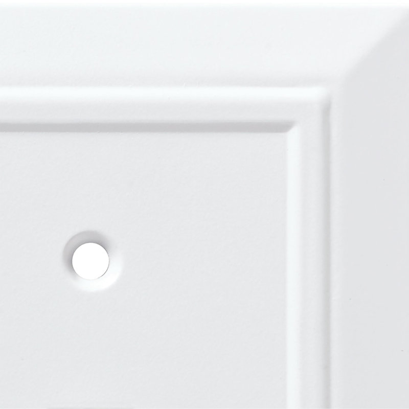 Classic Architecture Antimicrobial 2-Gang Decorator Wall Plate, Anti-Microbial Pure White