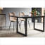 Table basse carrée extensible noire pour le salon - Plateau en panneau de fibres à densité moyenne facile à nettoyer, pieds en métal stables