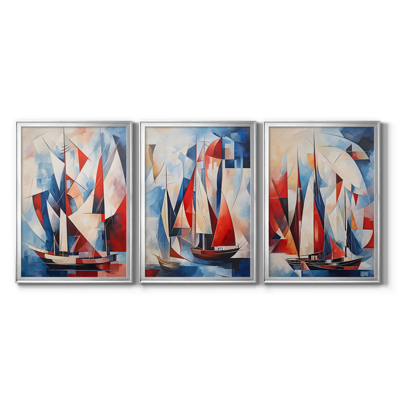 NAUTICAL Series CDXV III - Toile tendue avec châssis sur mesure - 3 pièces