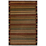 Seraband Wool Striped Area Rug in Brown