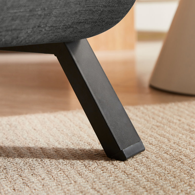 Fauteuil-lit pliant convertible avec dossier réglable à 5 positions, canapé-lit confortable pour les petits espaces, Noir