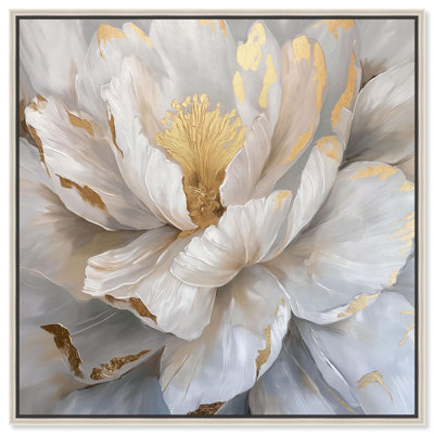 Golden Veins of Grace Canvas Elegant Nature Art by Art Remedy