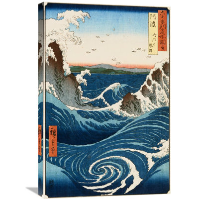 " Whirlpool And Waves At Naruto, Awa Province " by Hiroshige