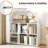 6-Cube Bookcase Modern 3-Tier Storage Organizer Horizontal Vertical Bookshelf