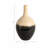 Elegant Glazed Ceramic Silhouette Flower Vase for Home Decor - Decorative Tall Vase Accent for Living Room or Table Centerpiece - Ivory & Black