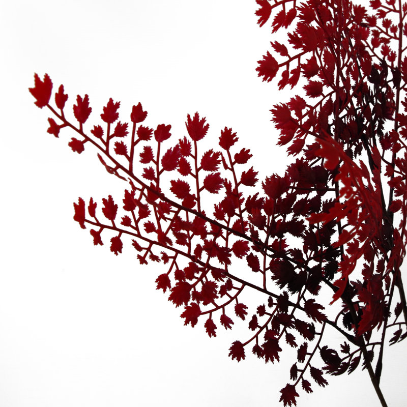70cm Faux Foliage Plant in Pot, Red