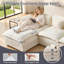 Canapé modulaire en forme de U de 142,53 po avec repose-pieds et canapé profond pour salon-649570944