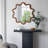 Wooden Accent Mirror with Unique Frame