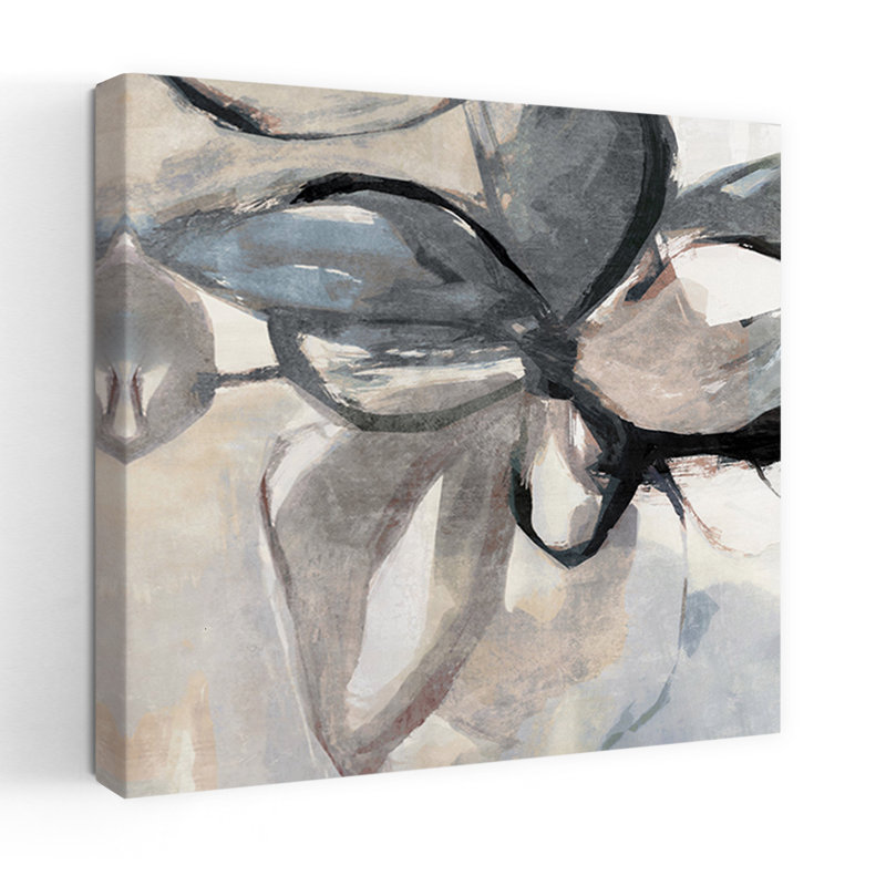 Papillon en mouvement abstrait abstrait organique contemporain, H 48 po x l 48 po