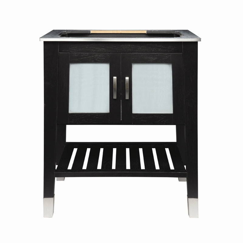 Base de meuble-lavabo 30,5 po Briana, Noir