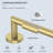 Fresco Brushed Gold 5 pieces Decorative Bathroom Hardware sets-126364231