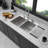 Double Bowl (50/50) Drop In Sink - 33"X22"X10" Stainless Steel Kitchen Sink 16 Gauge With Two 10" Deep Basin