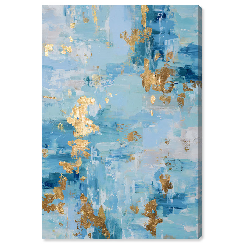 "Gilded Ocean III", reproduction d'art sur toile par Art Remedy, 10 x 15, H 15 po x l 10 po, Toile non encadrée