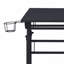 Bureau d'écriture à roulettes avec hauteur réglable et tablette mobile, noir-1602931103